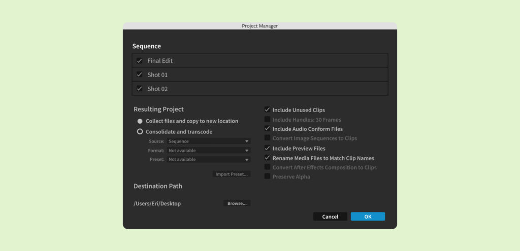 Using The Project Manager In Premiere Pro CC | Motion Array