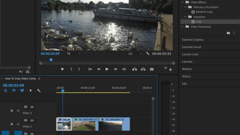 Как сделать crop видео в adobe premiere pro cc