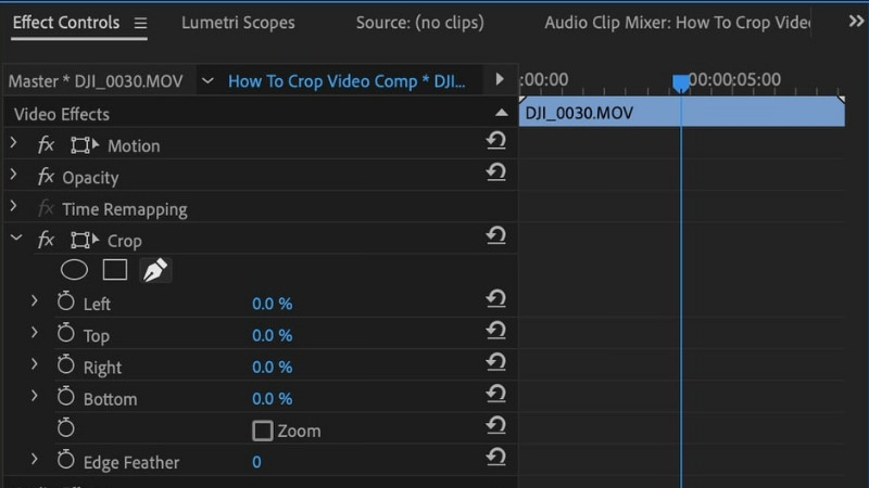 how to crop a video in adobe premiere pro