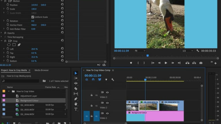 Как сделать crop видео в adobe premiere pro cc