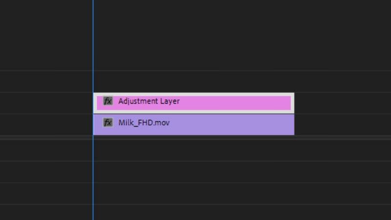 adjustment layer on clip