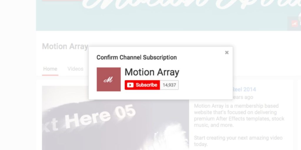 Confirm Channel Subscription