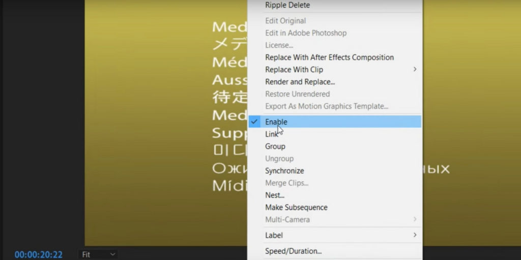 Re-enable every clip