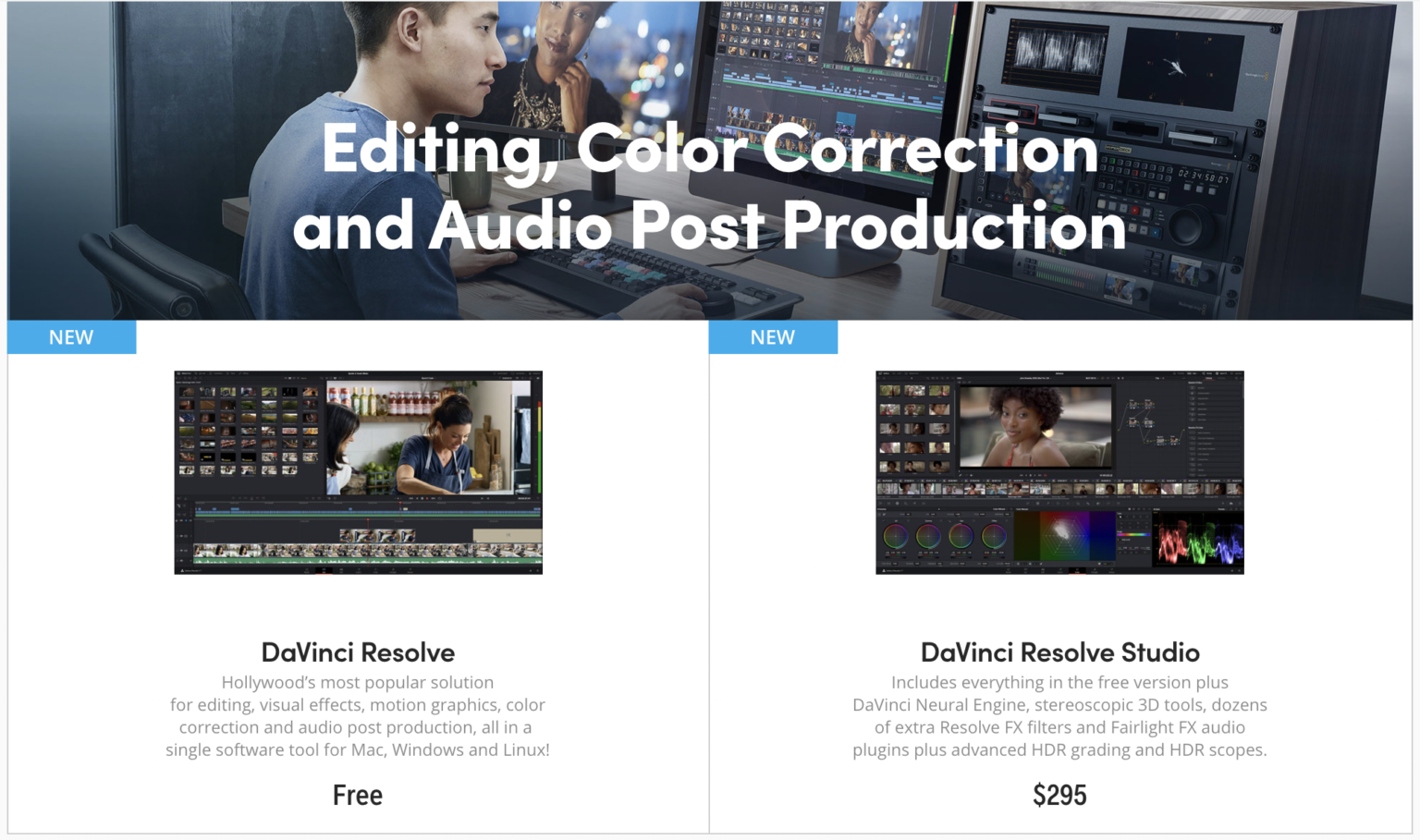 what is the difference between davinci resolve and studio