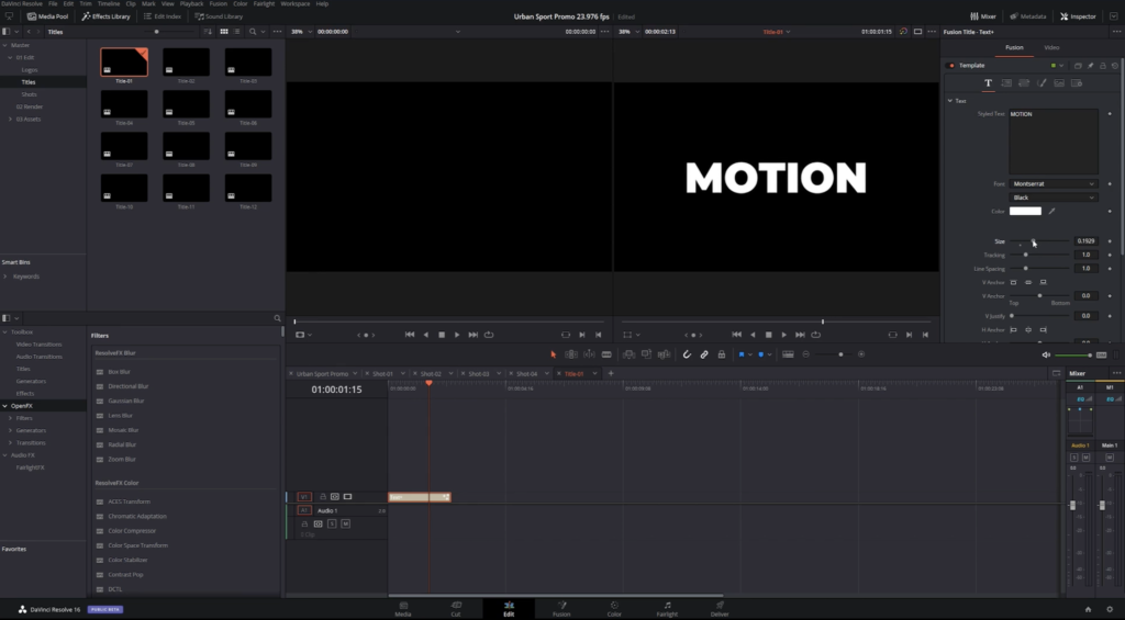 How to use davinci resolve templates opmmediagroup