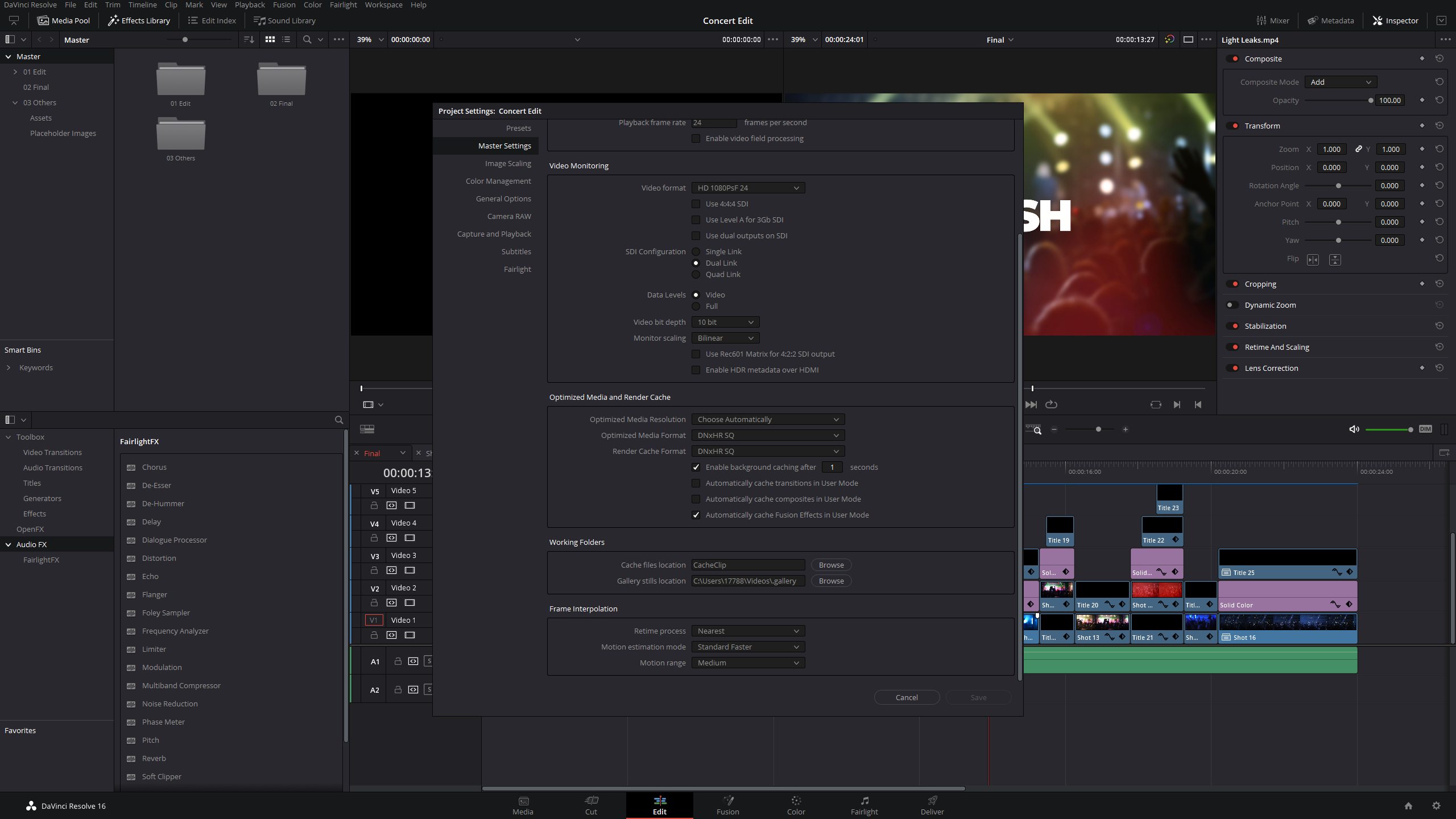 how to improve playback in free davinci resolve 15