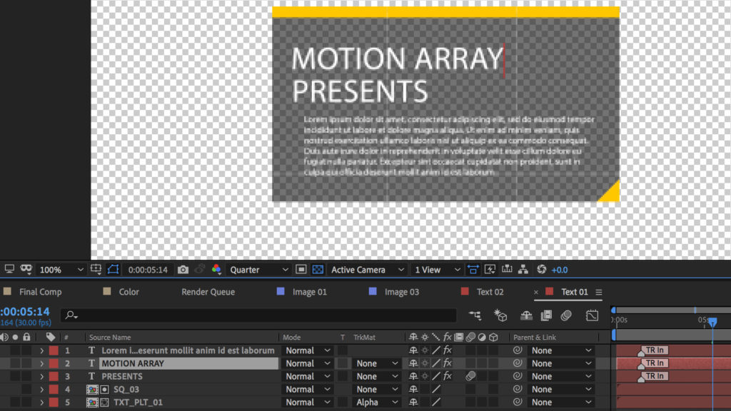 after effects showreel template free download