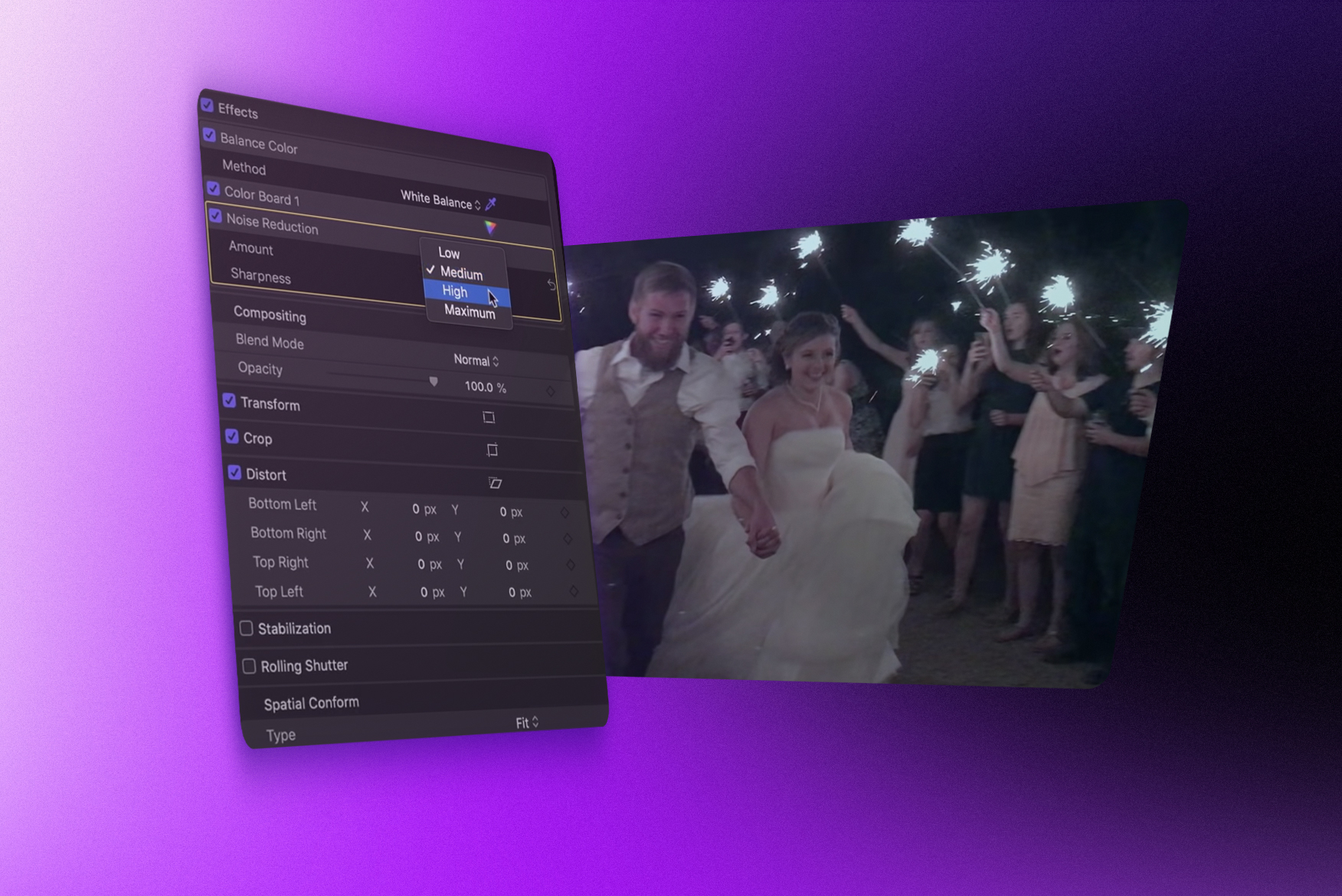 use multiple cores on neat video noise reduction final cut