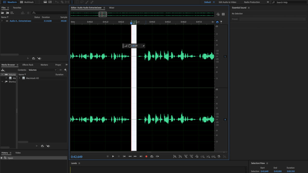 remove background noise from audio adobe audition