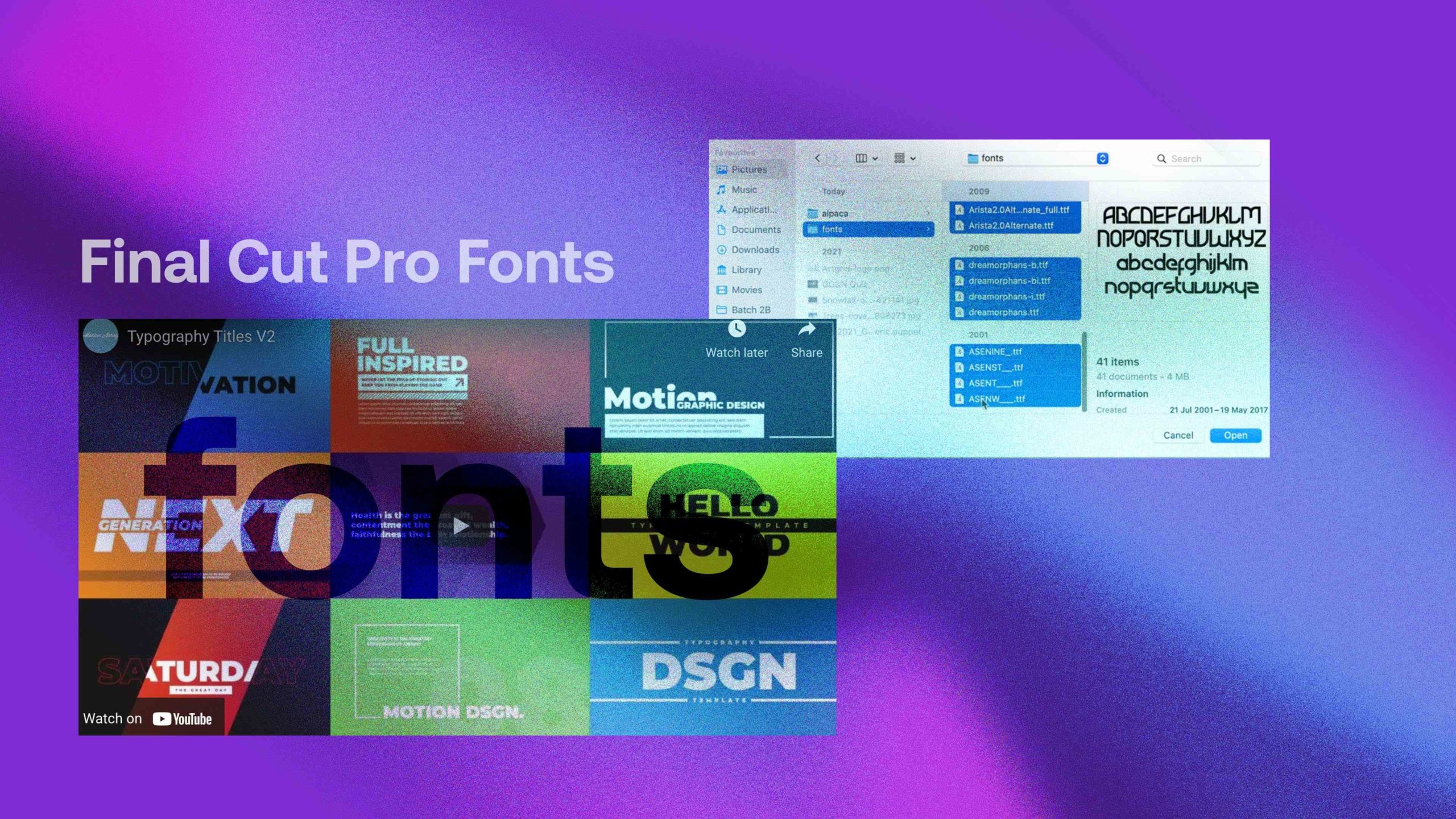 download font in final cut pro