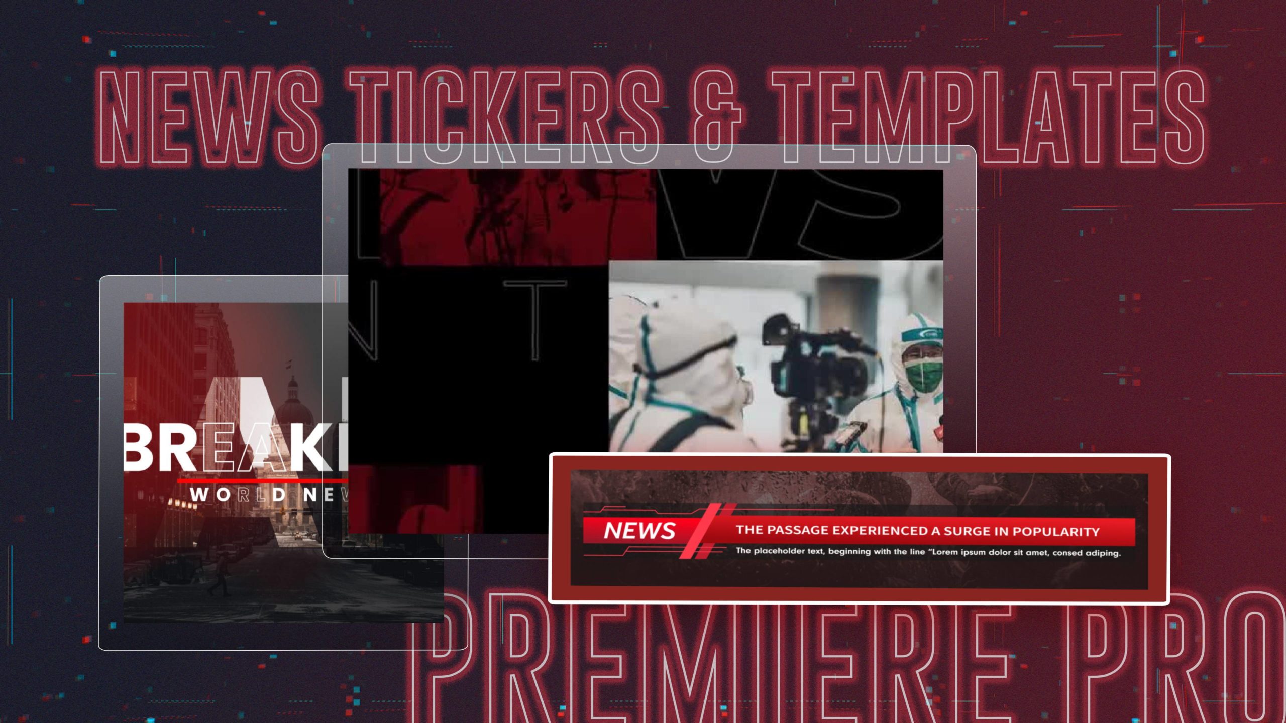 18 Sharp Headline & News Ticker Templates for Premiere Pro - Motion Array