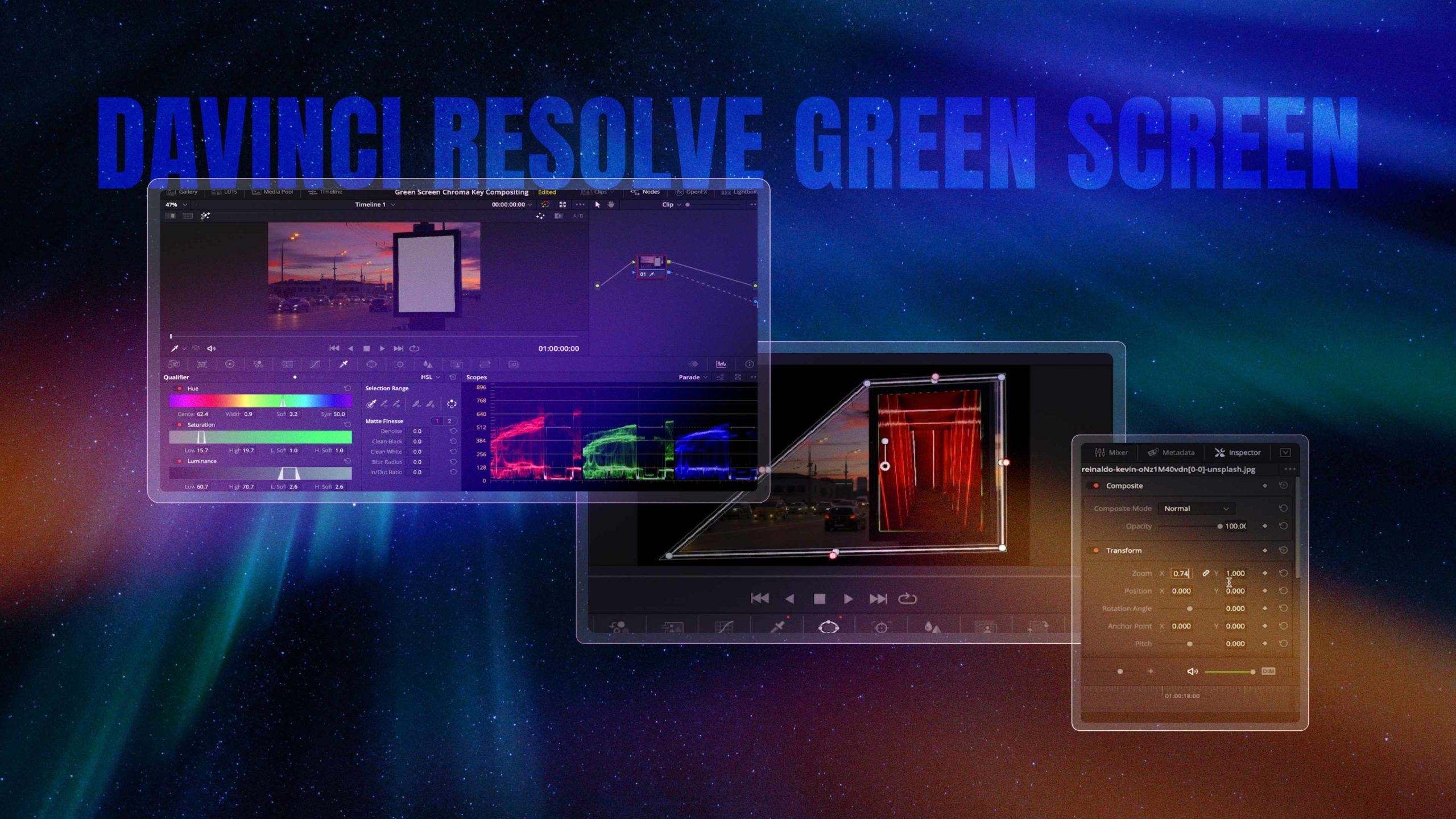 green screen davinci resolve