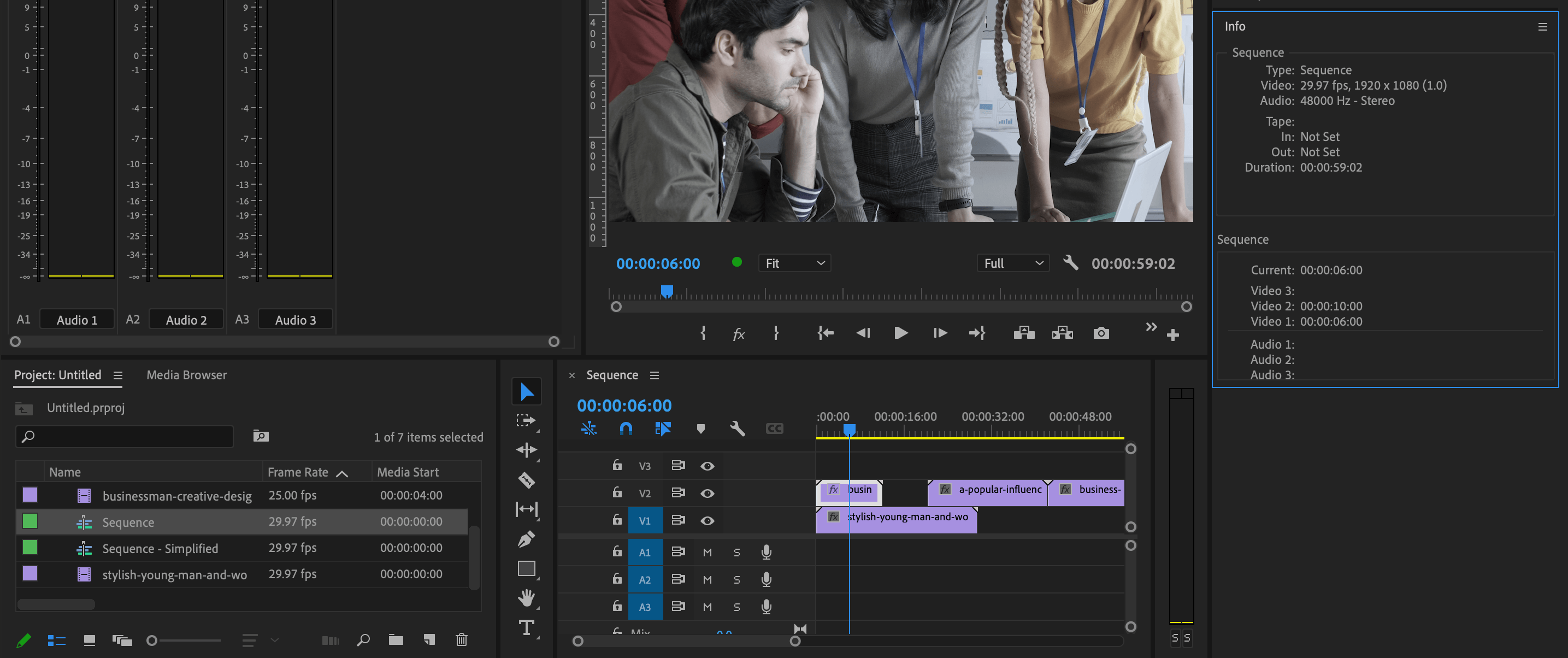 How to check Premiere Pro clip settings.