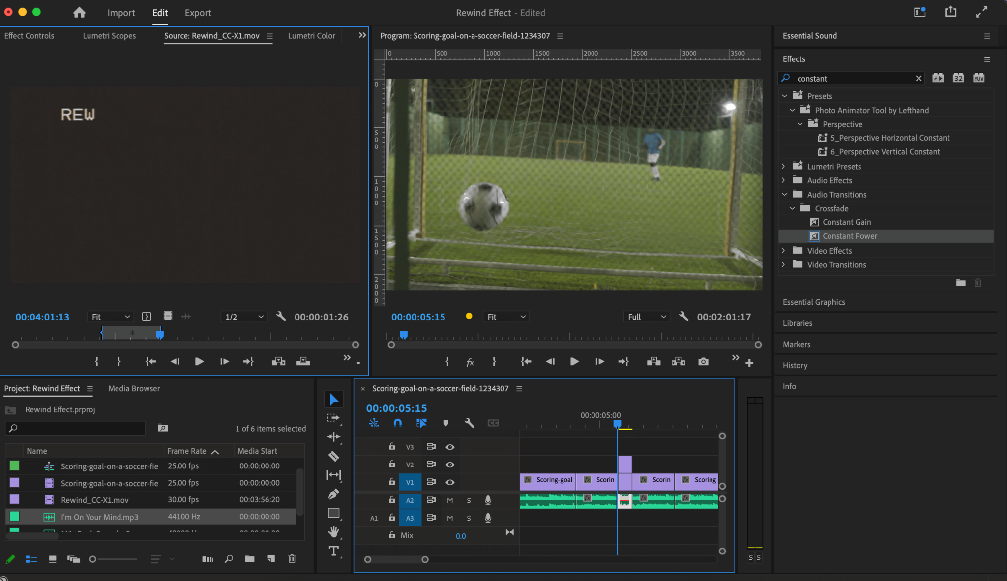 How to Create a Rewind Effect in Premiere Pro Motion Array