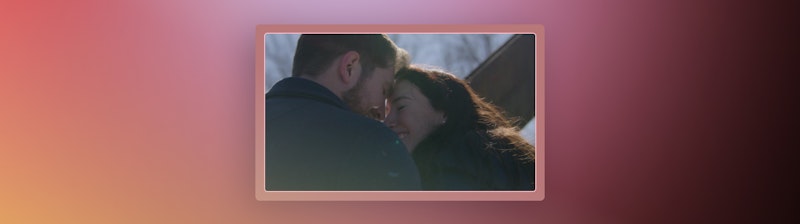 Two people embracing
